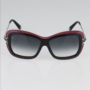 Louis Vuitton Burgandy/Black Sunglasses